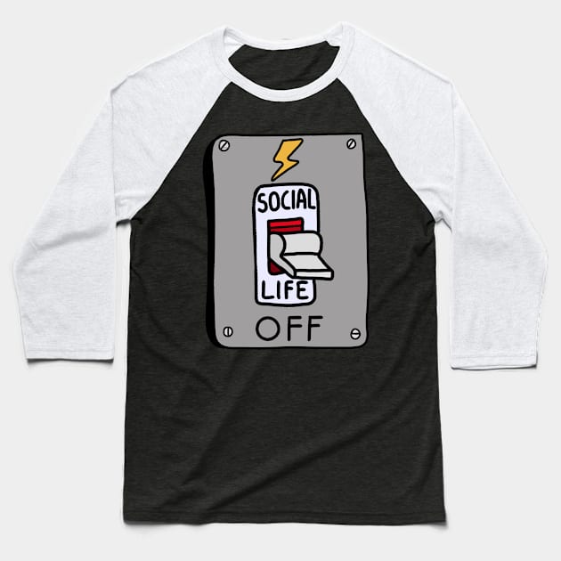 Social Energy Baseball T-Shirt by pangarkitober